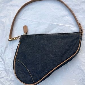 Christian Dior Mini Denim Saddle